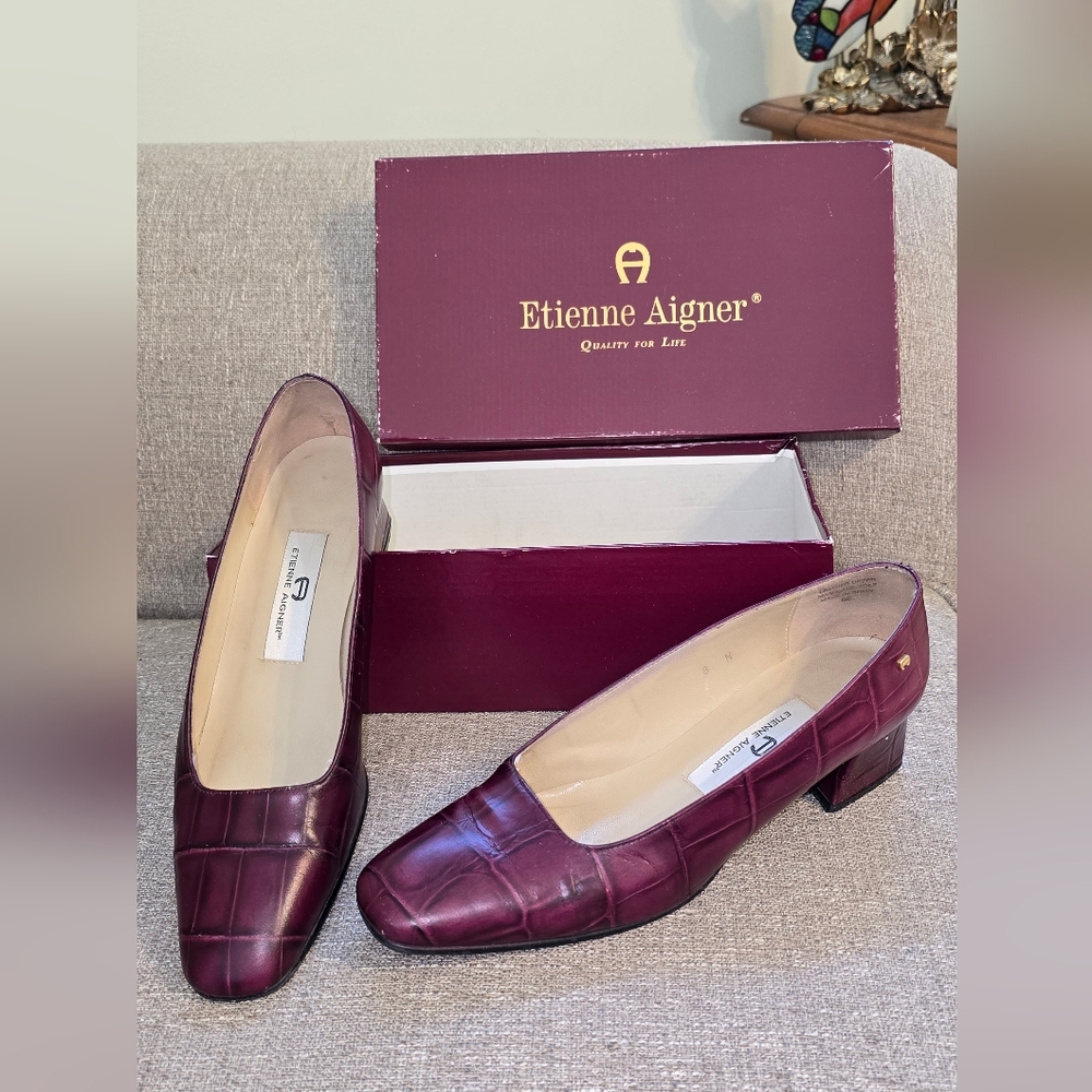 Etienne Aigner Madrid Leather Burgundy Classic Design